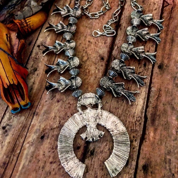 🆕😍Squash blossom necklace,Southwestern necklace - Picture 4 of 5